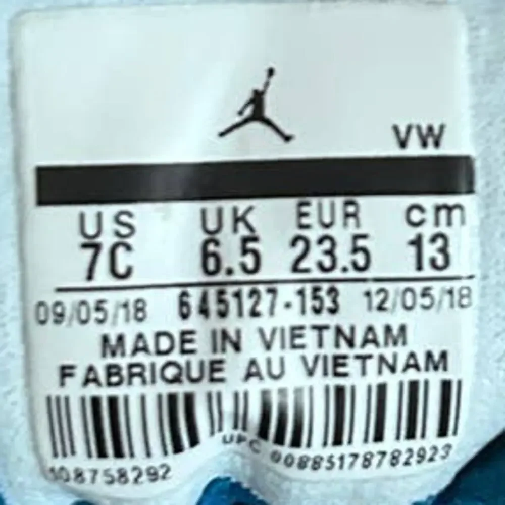 Nike - Jordan 6 Retro - Sneakers - White/Blue - Kids Baby - 7C - 645127-153